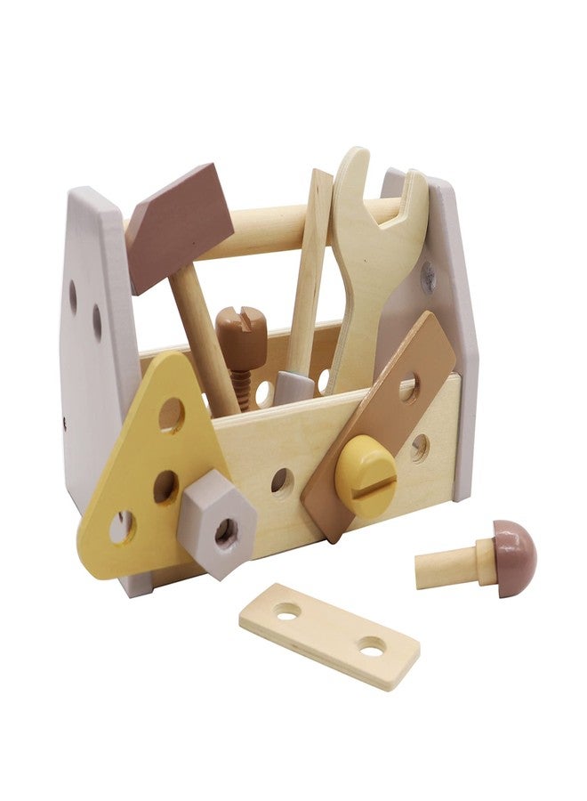 ليدر جوي مجموعة أدوات خشبية مونتيسوري من ليدر جوي، مجموعة ألعاب بناء تعليمية للأطفال الصغار، صندوق لعب، أدوات لعب لمرحلة ما قبل المدرسة، لعبة بناء خشبية (أصفر) - Image 1